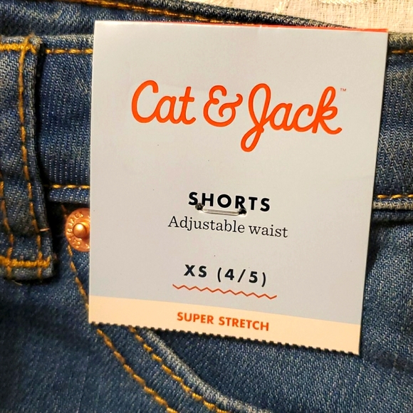 NWT Cat & Jack Denim Shorts with Lace Trim | Girls XS (4/5) - Picture 3 of 7